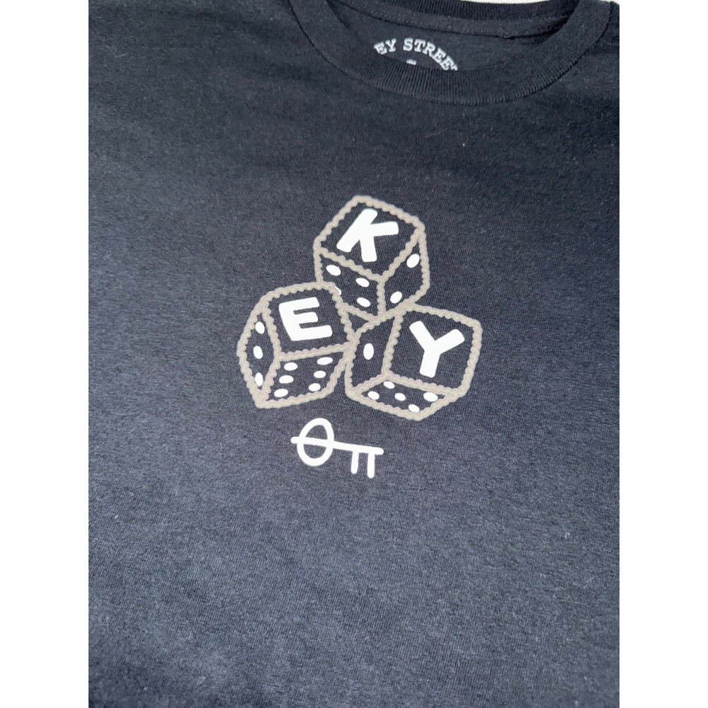 Key‎ Street Mens Dice Graphic T-Shirt Black Small Streetwear Skate Tee NWOT
